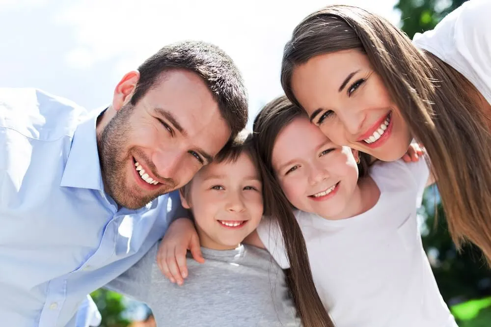 A happy family enjoying time together
